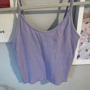 Pacsun Purple Tank Top with Frill Edges